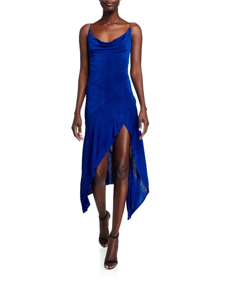 Cherridyn Cowl-neck Asymmetric Midi