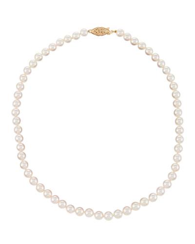 14k 6mm Cultured Pearl Necklace,