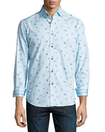Flower Valley Long-sleeve Sport Shirt,