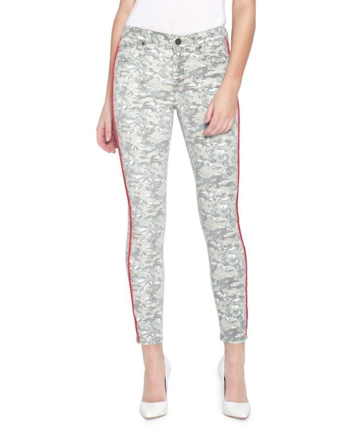 Ava Printed Skinny Jeans W/