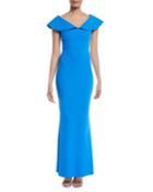 Joanna Mermaid Evening Gown With Wide Collar