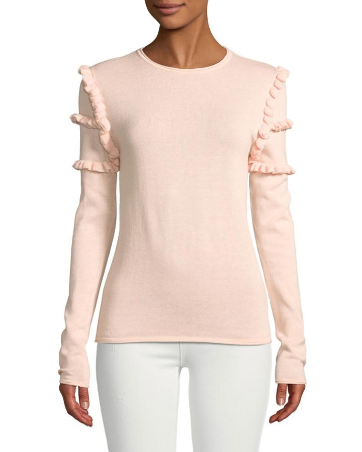 River Ruffled-shoulder Pullover