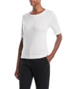Crewneck Short-sleeve Wool-cashmere