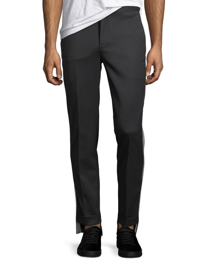 Techno Gab Irregular-hem Track Pants