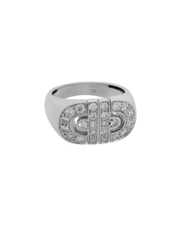 18k White Gold Parentesi Diamond Ring,