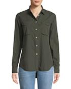 Long-sleeve Button-front Utility
