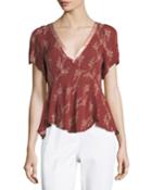 Whitley Floral-printed Top W/