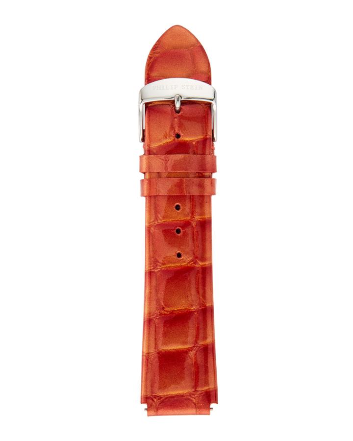 20mm Patent Leather Alligator-print Watch