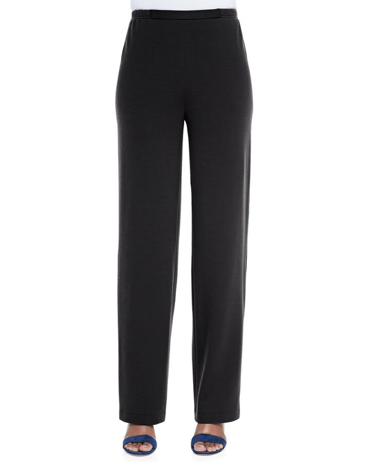 Flat Wool-knit Pants