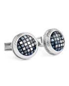 Round Mother-of-pearl Mosaic Cufflinks