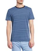 Men's Striped Crewneck Short-sleeve Knit T-shirt