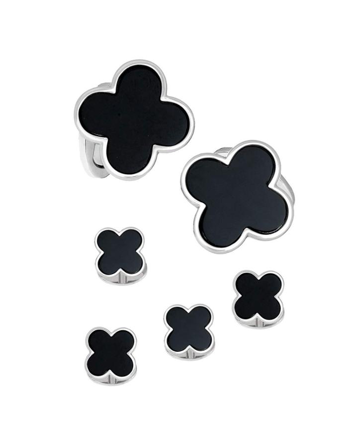 Classic Clover Onyx Cufflinks &