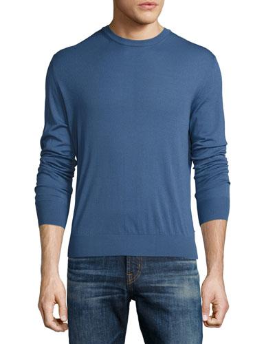 Solid Wool Crewneck
