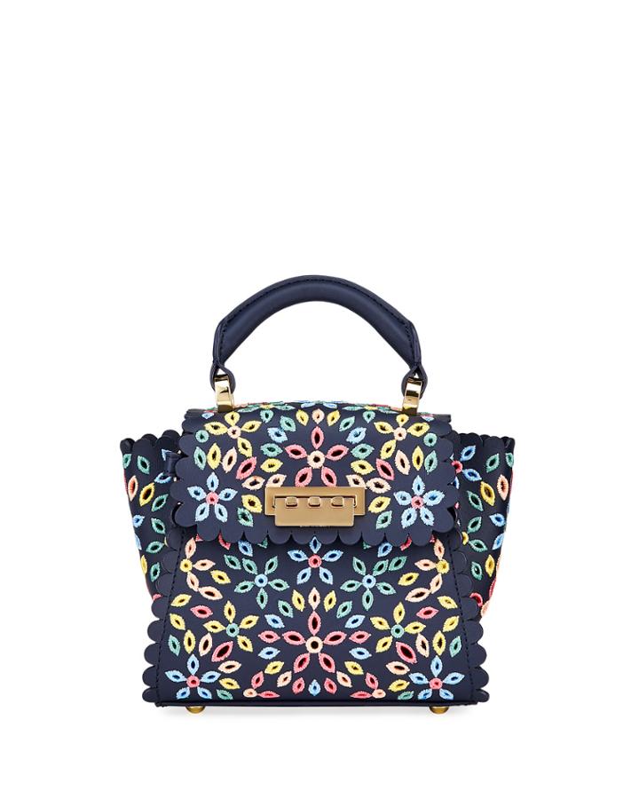 Multicolored Floral Cutout Top Handle