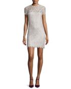 Pacey Lace Shift Dress, Pearly Gray