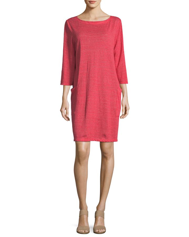 Petite Striped Organic Linen