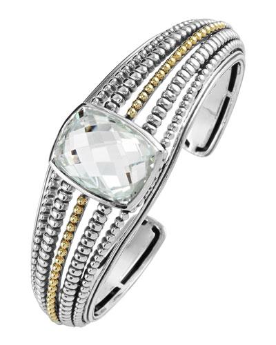 Prism White Topaz Cuff Bracelet