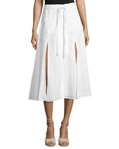 Poppy Button-front Cotton Eyelet