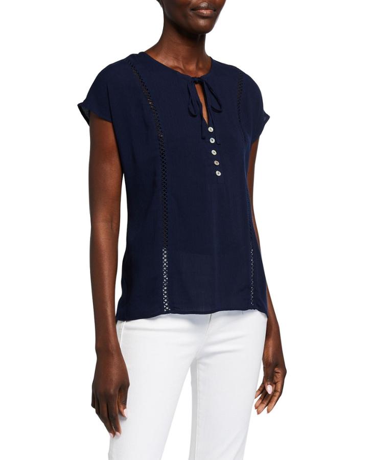 Summer Essential Lattice-stitch Top