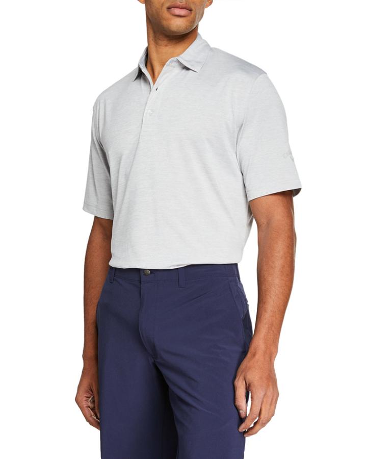 Men's Space-dye Striped Polo