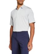 Men's Space-dye Striped Polo