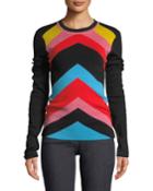 Rainbow Chevron-stripe Crewneck