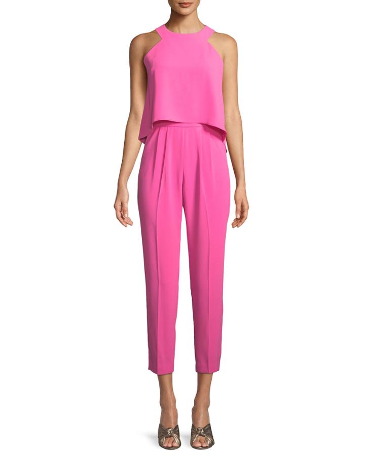 Kaitlyn Crepe Popover Jumpsuit