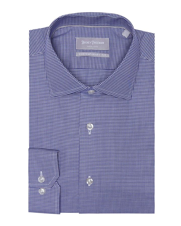 Men's Contemporary-fit Dobby-stitch Dress