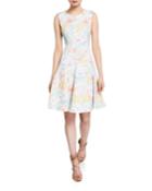 Floral Seamed Fit-&-flare Dress