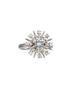 Diamond & Labradorite Starburst Ring,