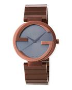 42mm Brown Interlocking G Bracelet Watch