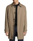 Zip-front Tech Overcoat, Brown