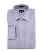 Classic-fit Non-iron Plaid Dress Shirt, Blue/pink