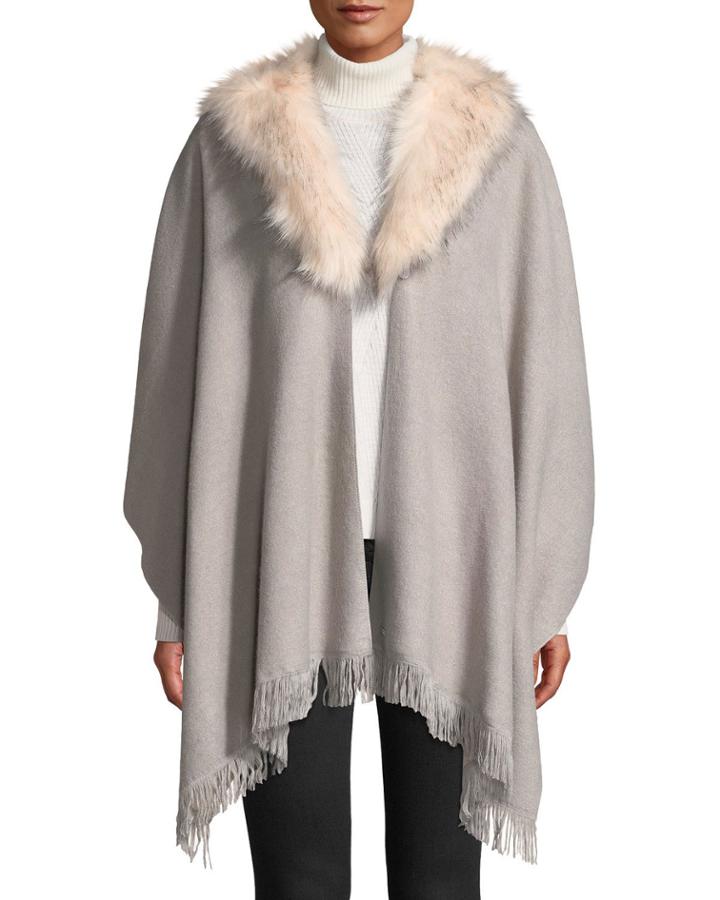 Faux-fur Fringed