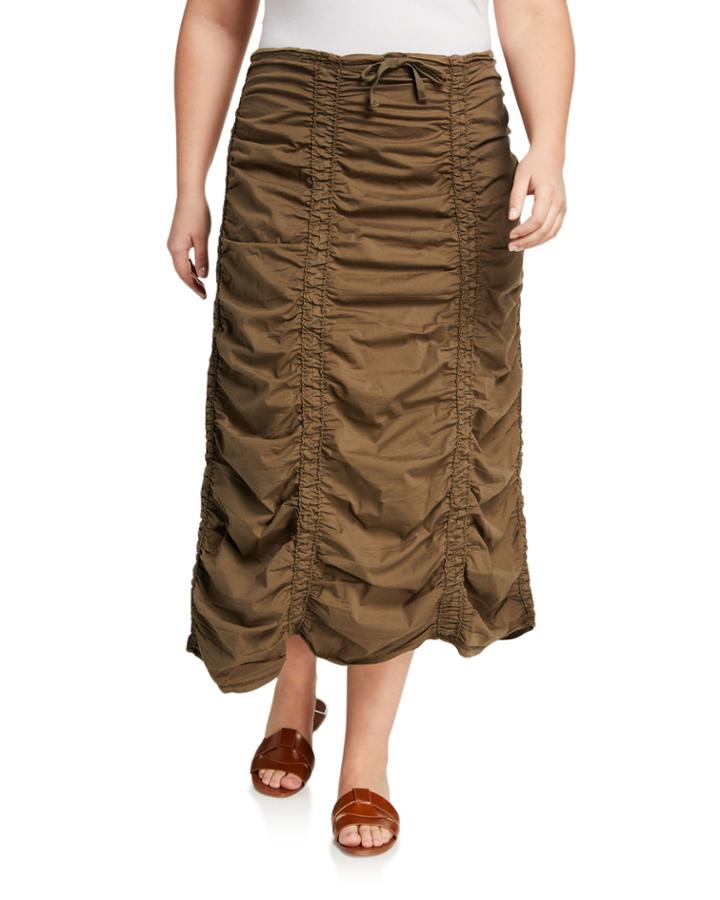 Plus Size Double Shirred Panel