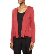 Silk Organic Cotton Interlock Angled Jacket,
