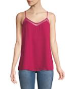 Mesh-trimmed Cami Blouse