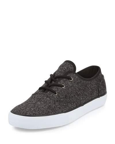 Neptune Knit Low-top Sneaker, Black/white