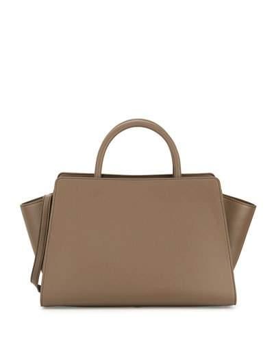 Eartha East-west Leather Satchel Bag,
