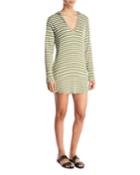 Hooded Scoop-neck Long-sleeves