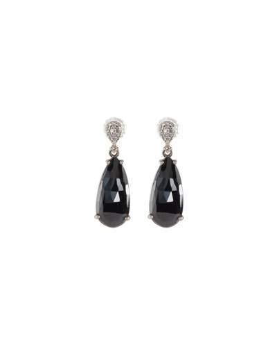 Pave Diamond & Spinel Drop Earrings