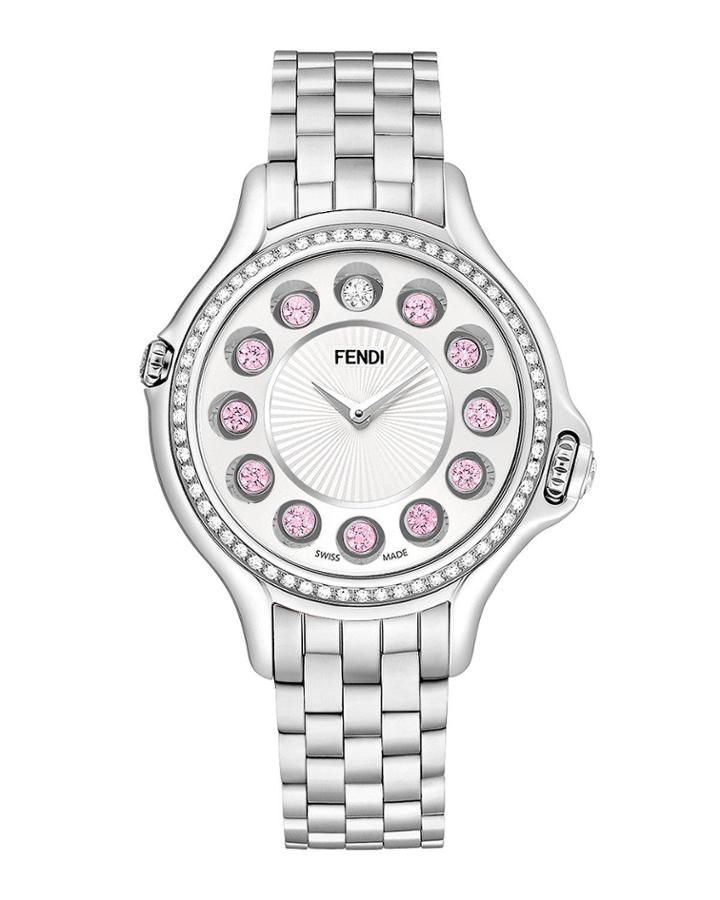 38mm Diamond-bezel Bracelet Watch With