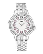 38mm Diamond-bezel Bracelet Watch With