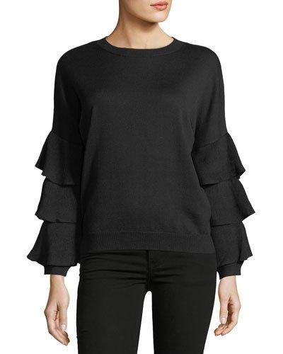 Tiered Ruffle-sleeve
