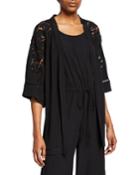 Britney Open-front Eyelet Jacket