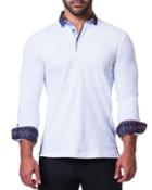 Men's Newton White Breakthrough Long-sleeve Polo