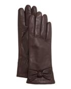 Lamb Leather Bow Gloves