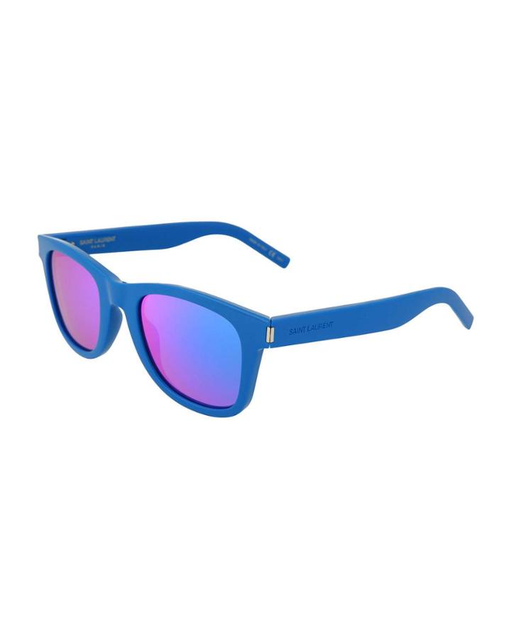 Rainbow Square Injected Plastic Sunglasses W/ Mirrored