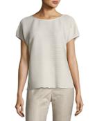 Nadette Stretch-crepe Blouse, Gray