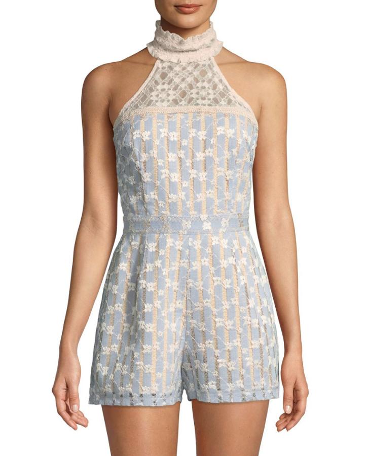 Cordelia Lace High-neck Romper